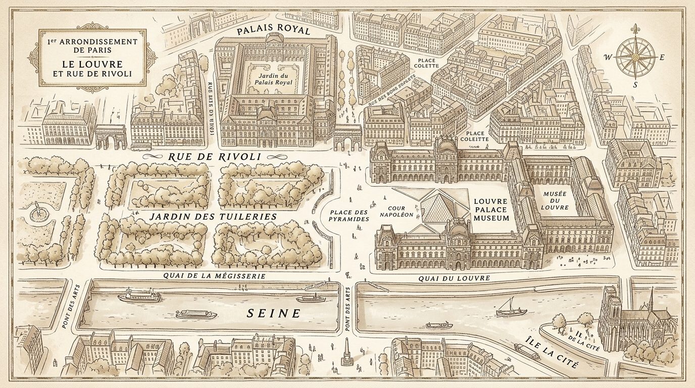 Map of our Paris office near the Louvre